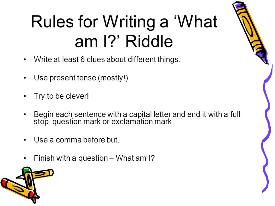 We Are Learning To Write Our Own Riddles - Ppt Video Online Download