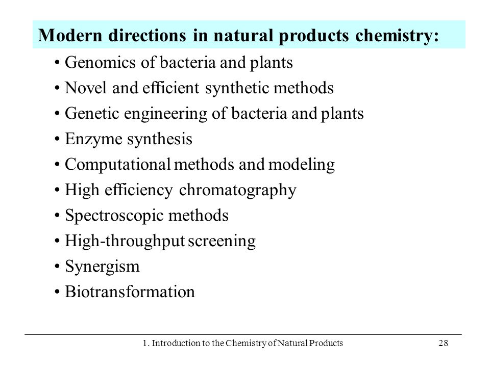 definition of natural products chemistry
