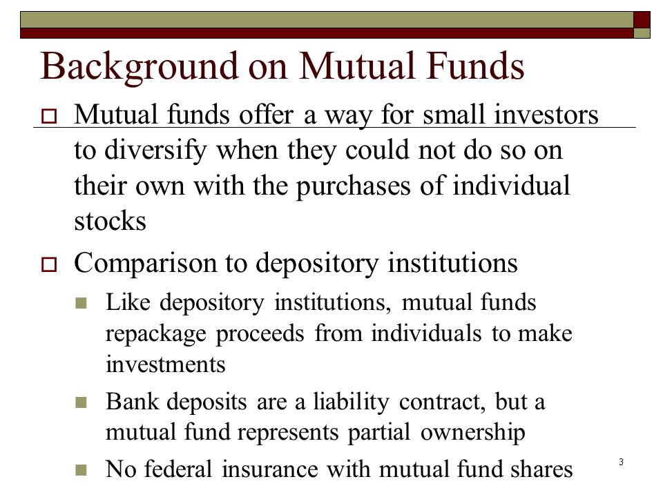 Background on Mutual Funds