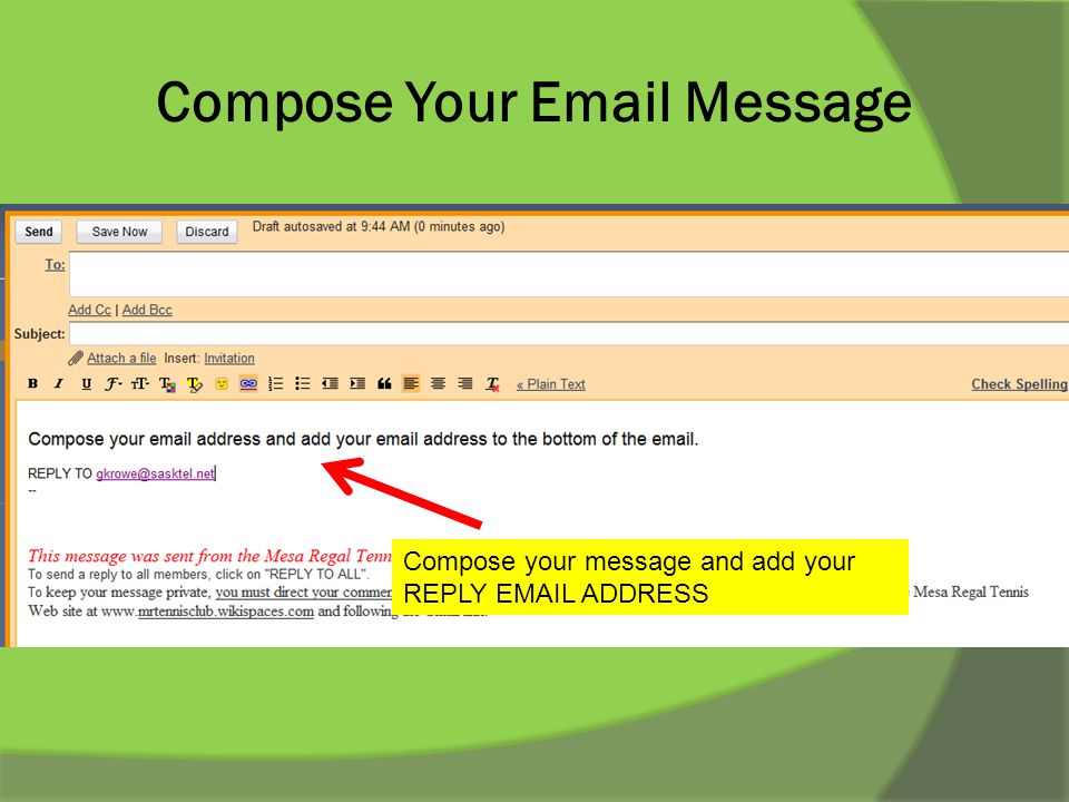 Compose Your  Message