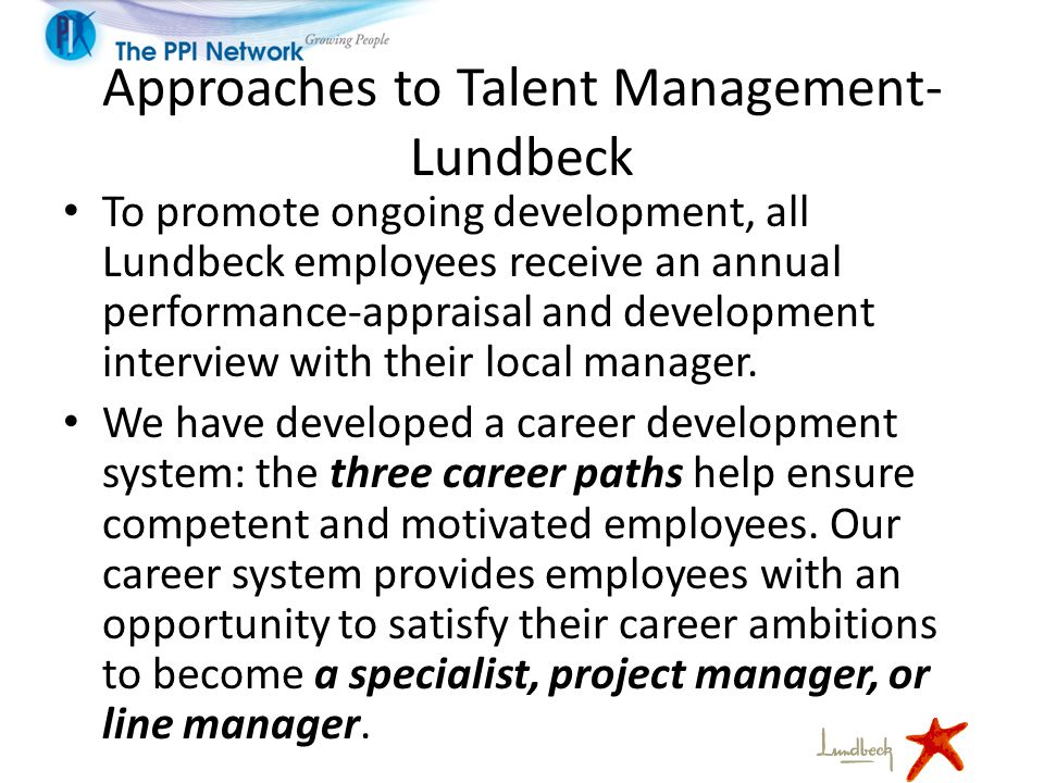 Approaches to Talent Management- Lundbeck