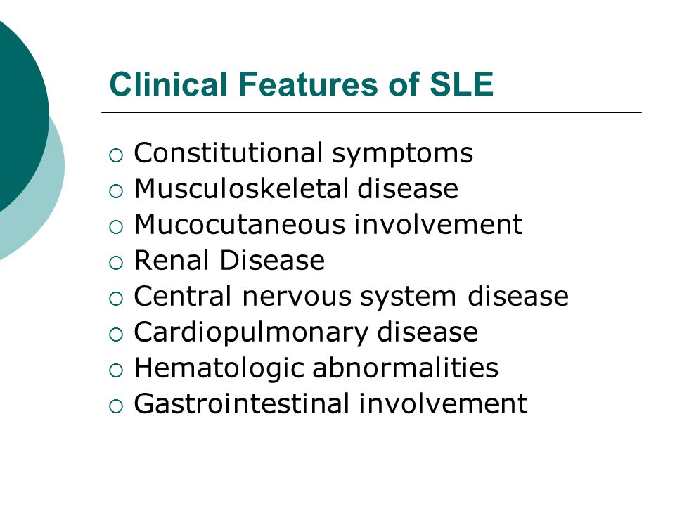 Clinical Features of SLE