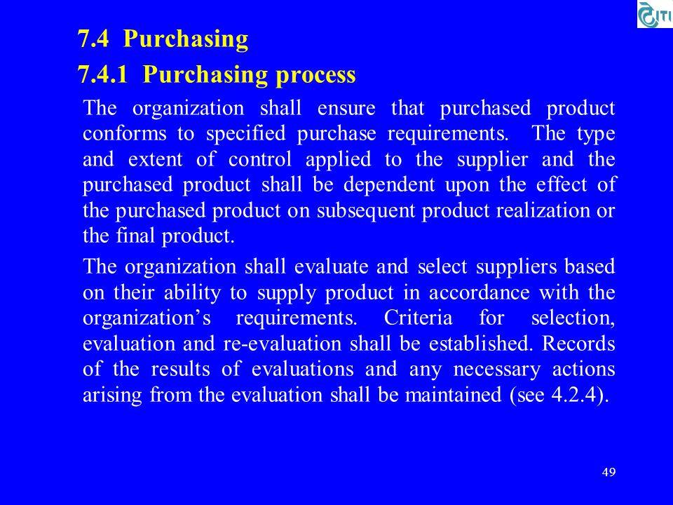 7.4 Purchasing Purchasing process