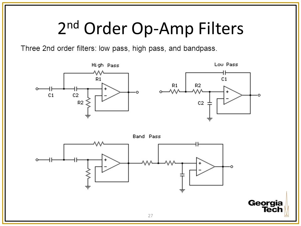 2nd Order Op-Amp Filters