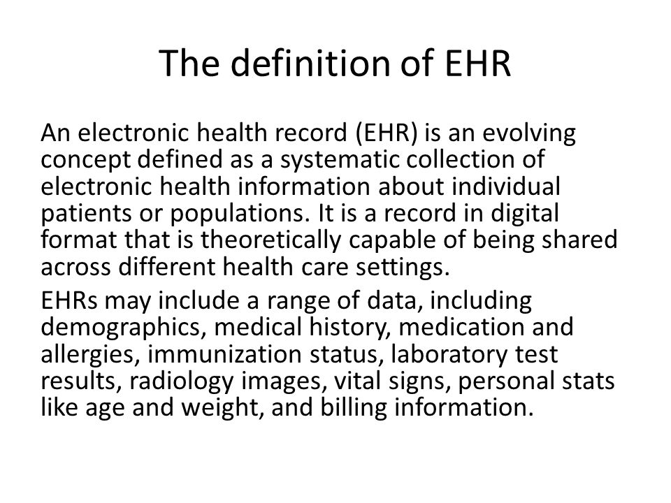 Chapter 2 Electronic Health Records - ppt download