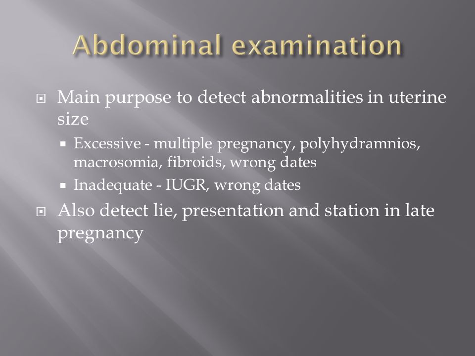 Abdominal examination