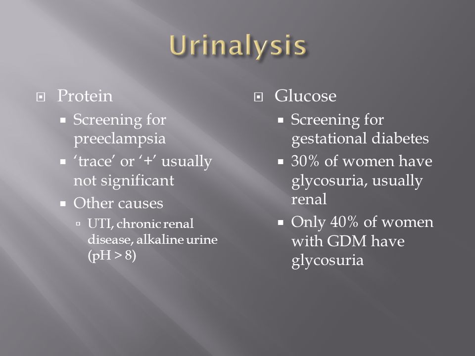 Urinalysis Protein Glucose Screening for preeclampsia