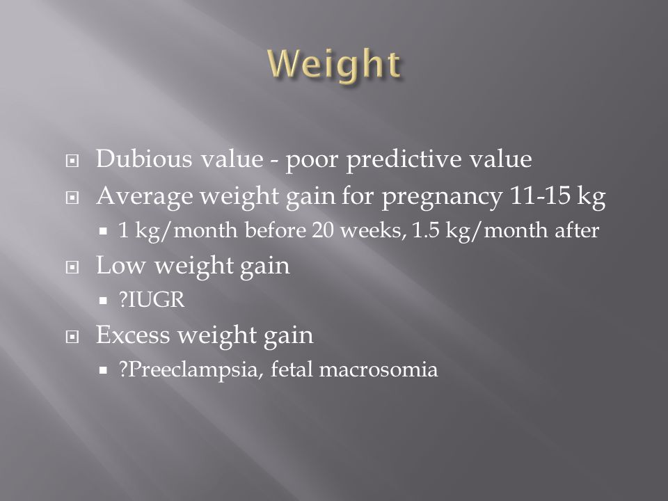 Weight Dubious value - poor predictive value