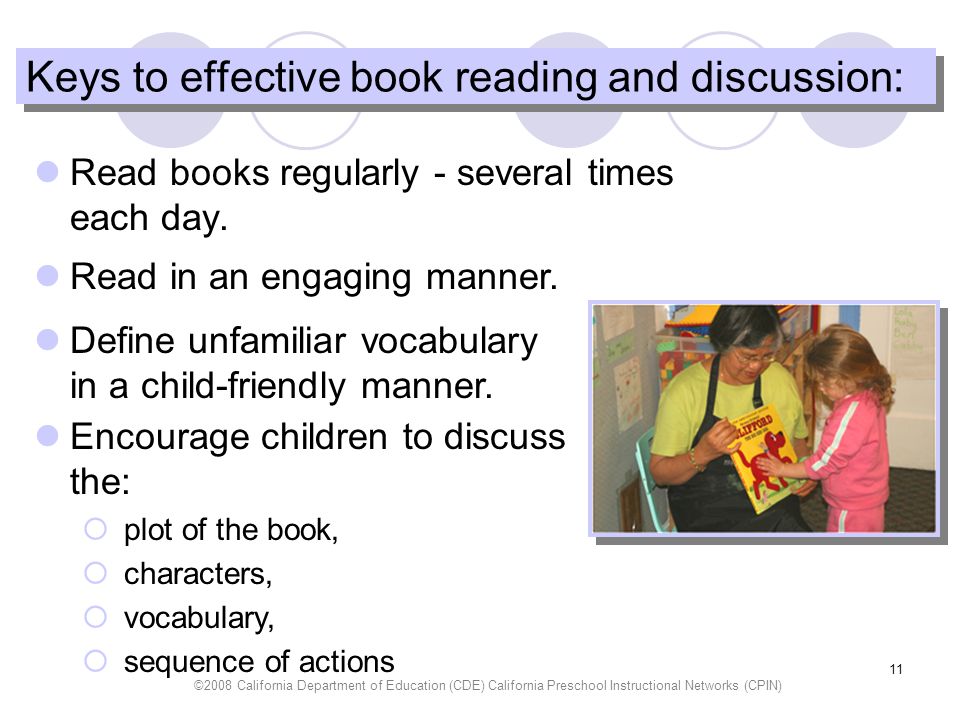 Keys to effective book reading and discussion: