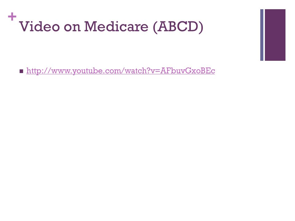 Video on Medicare (ABCD)