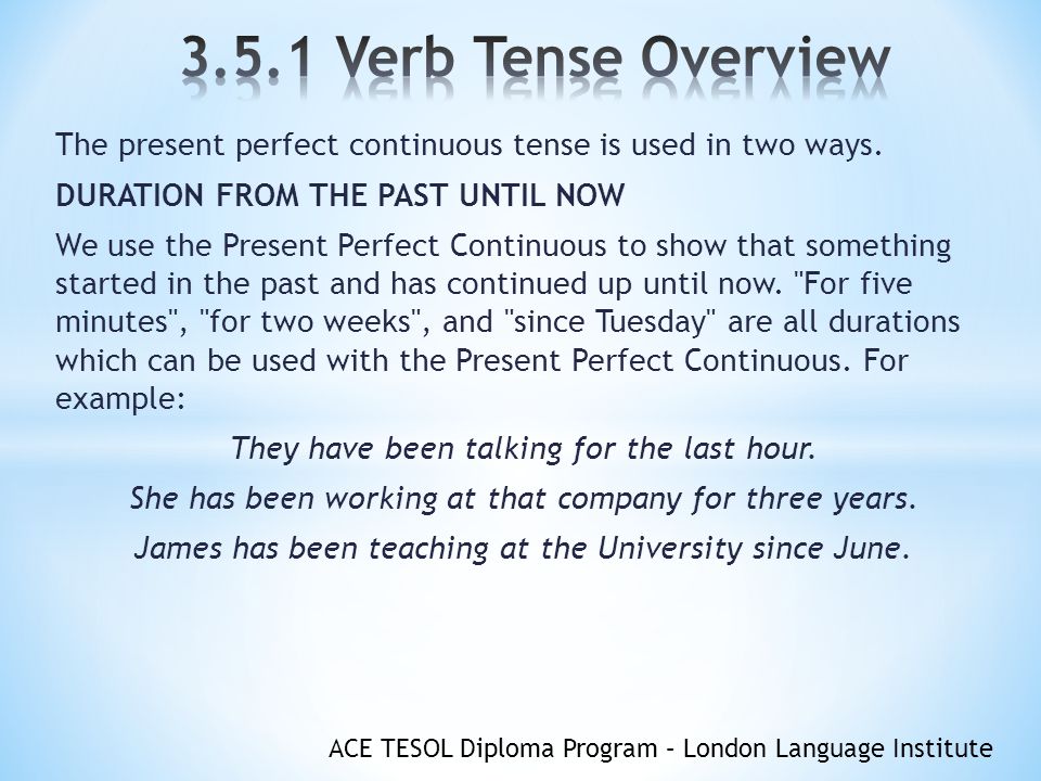 the past perfect continuous tense