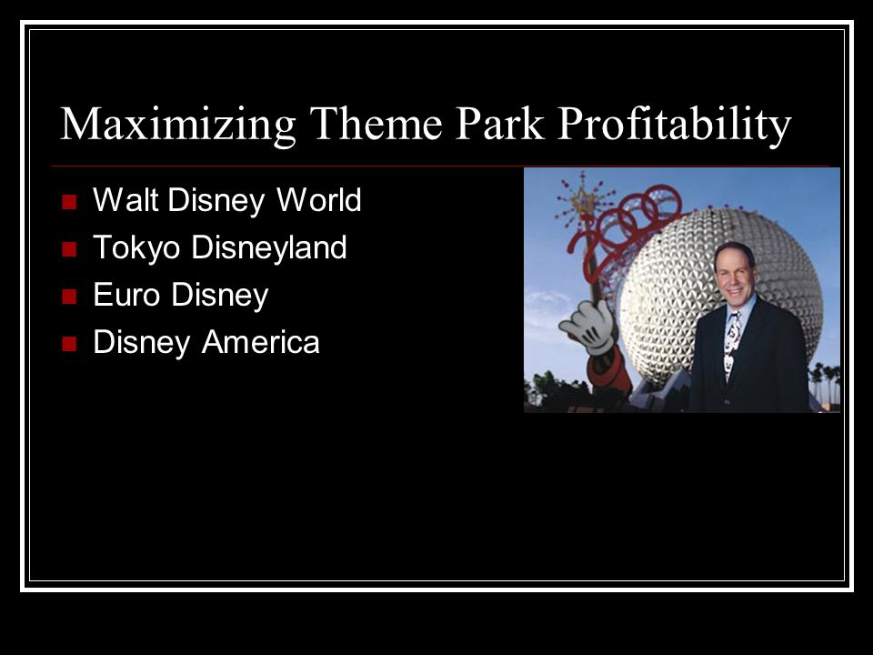 Maximizing Theme Park Profitability