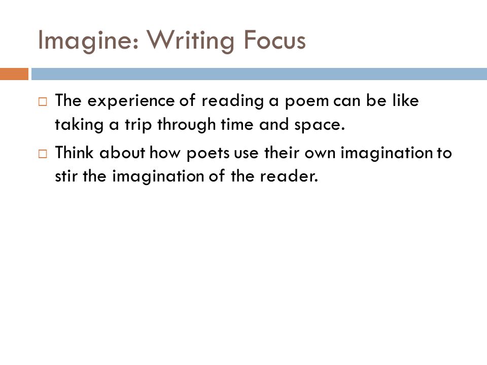 Imagine: Writing Focus