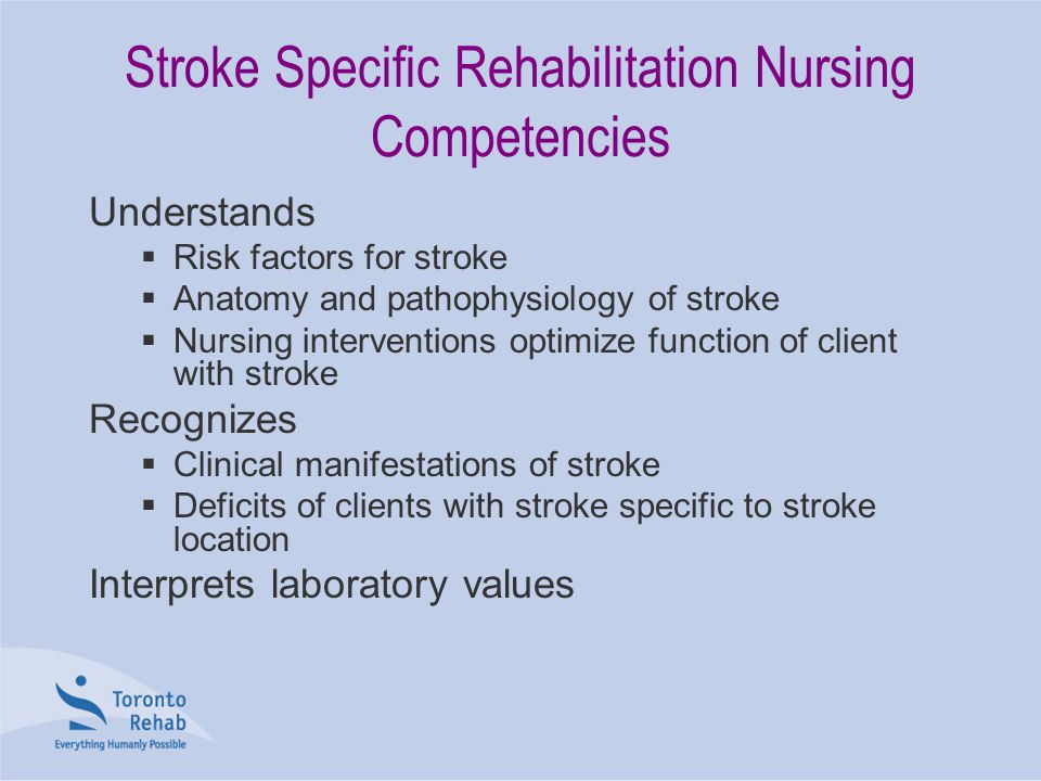 Stroke Specific Rehabilitation Nursing Competencies