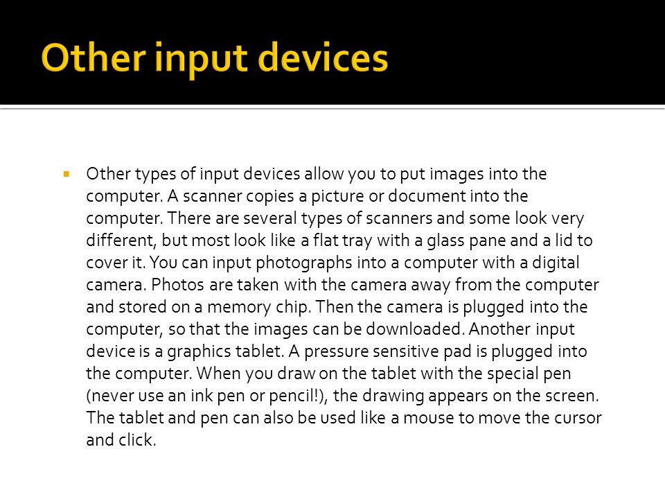 Other input devices