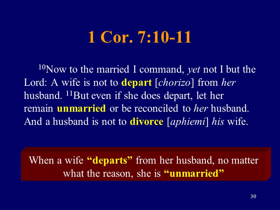 1 Cor. 7:10-11