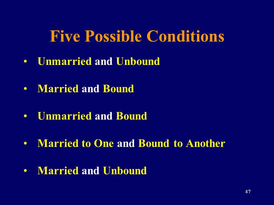 Five Possible Conditions