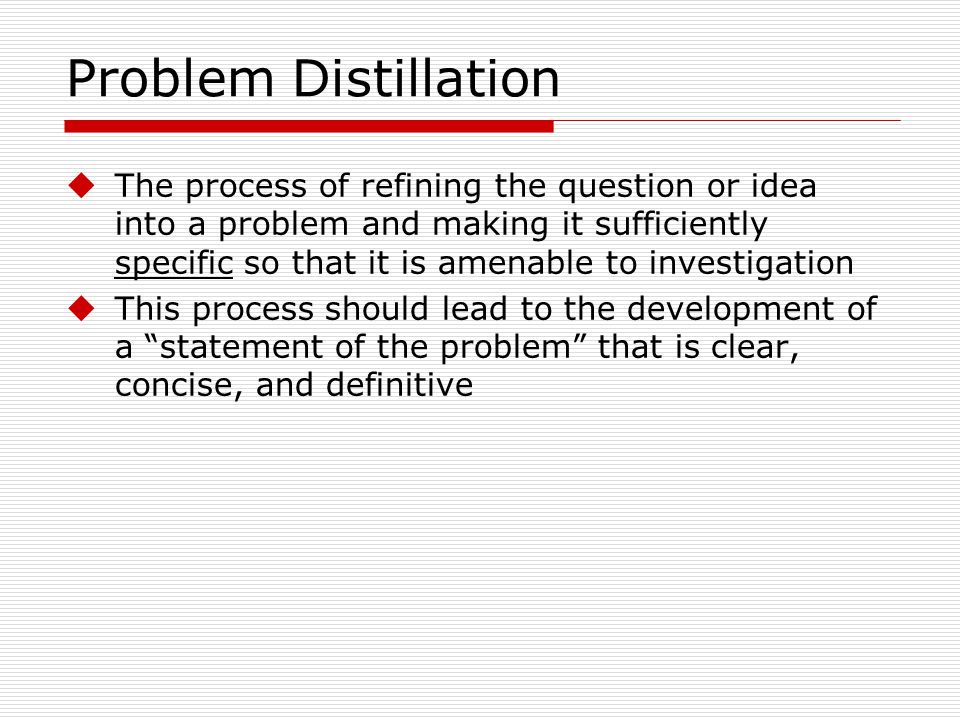 Problem Distillation