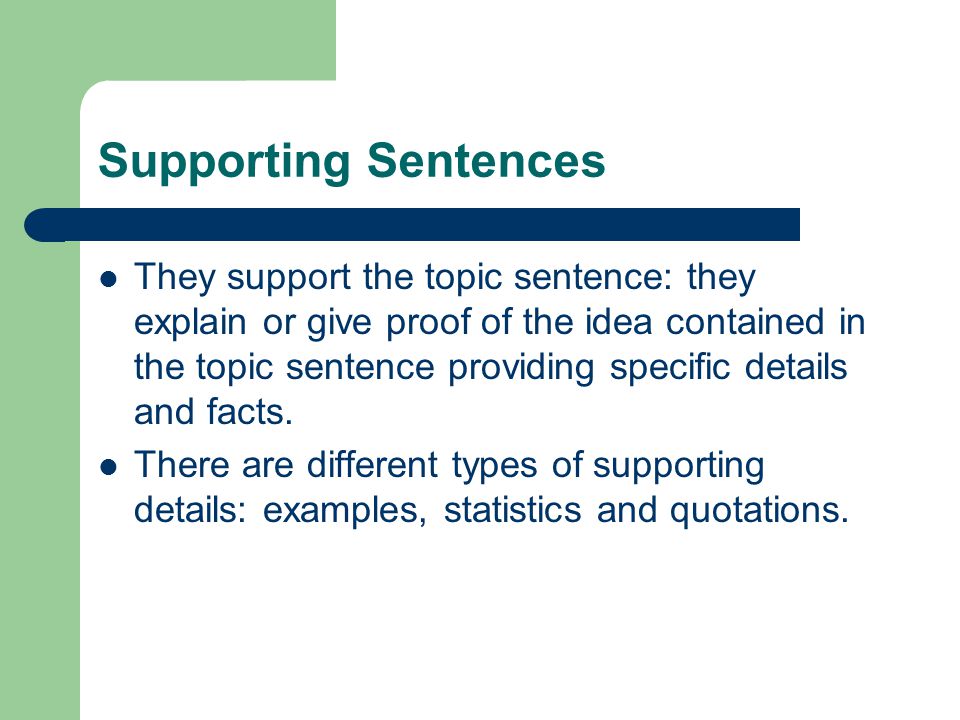 Supporting Sentences