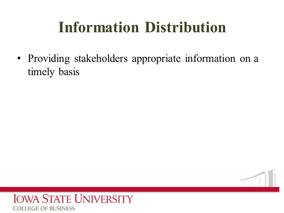 Information Distribution