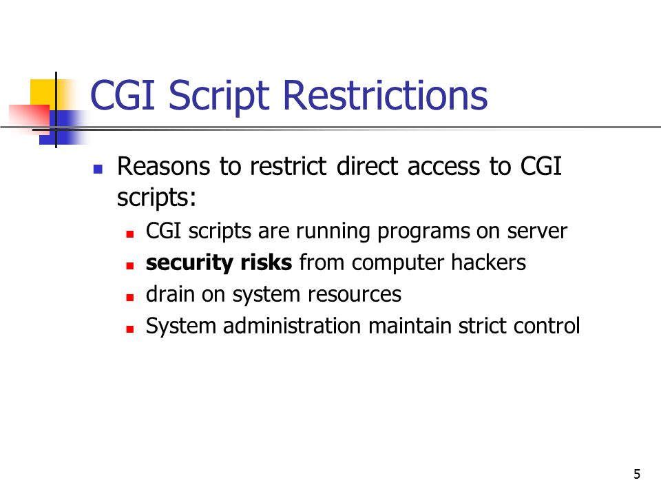CGI Script Restrictions