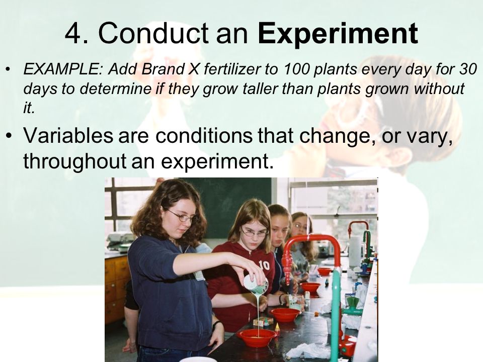 4. Conduct an Experiment