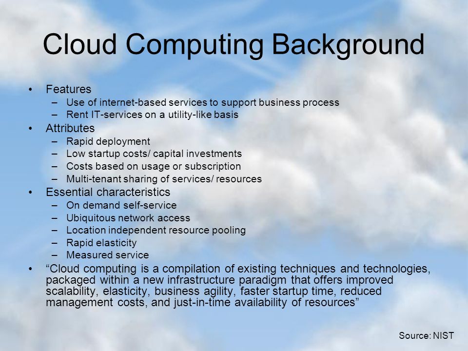 Cloud Computing Background