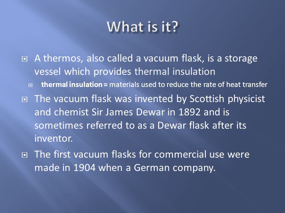 How a Thermos Works - Physics of Heat Transfer