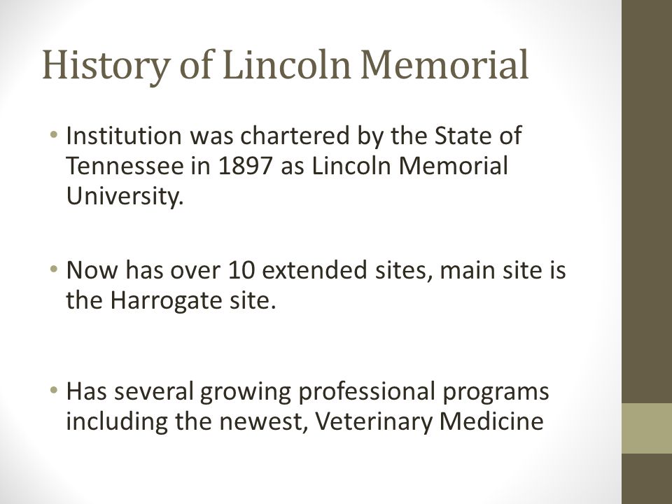 History of Lincoln Memorial