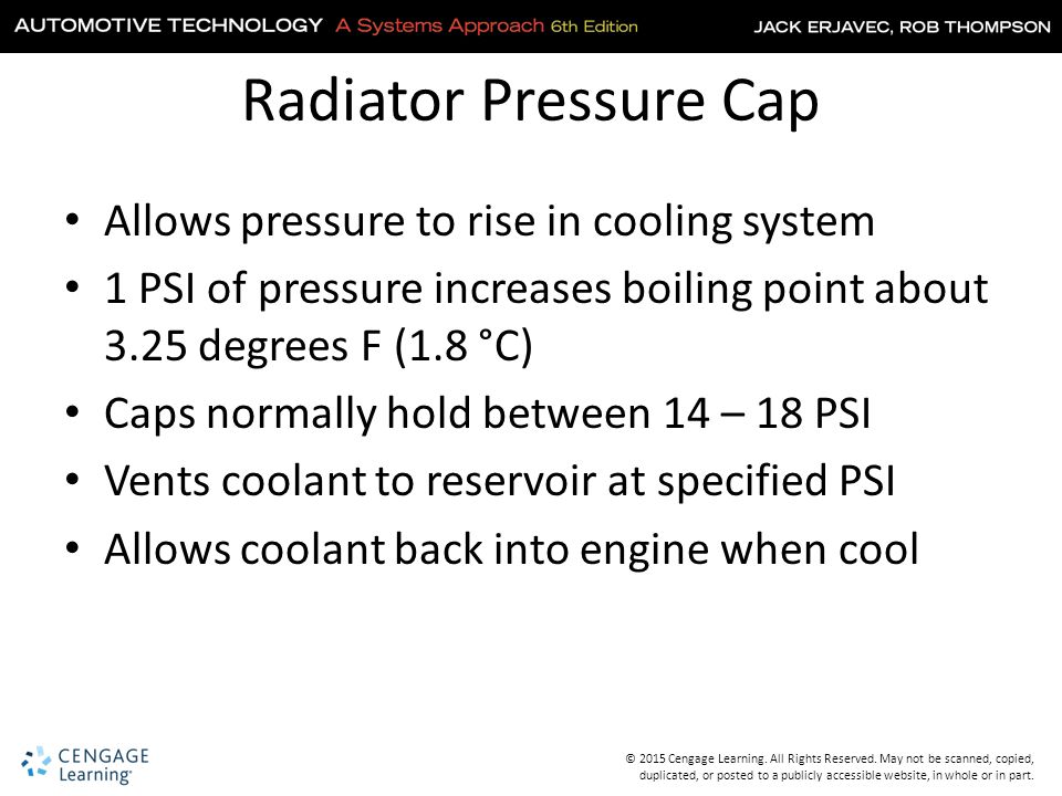 coolant boiling point vs pressure