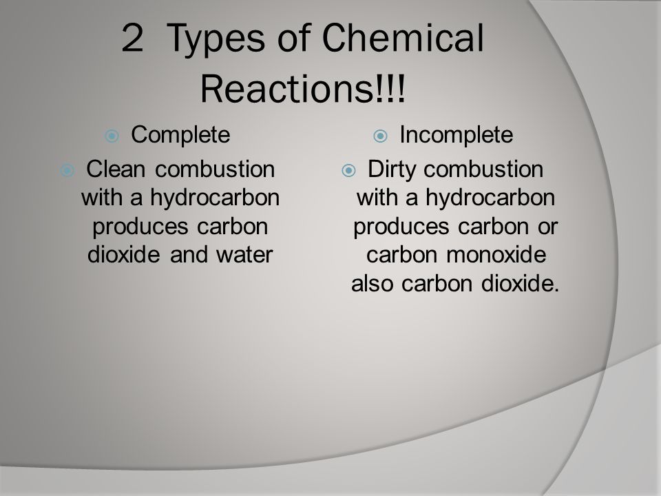 2 Types of Chemical Reactions!!!