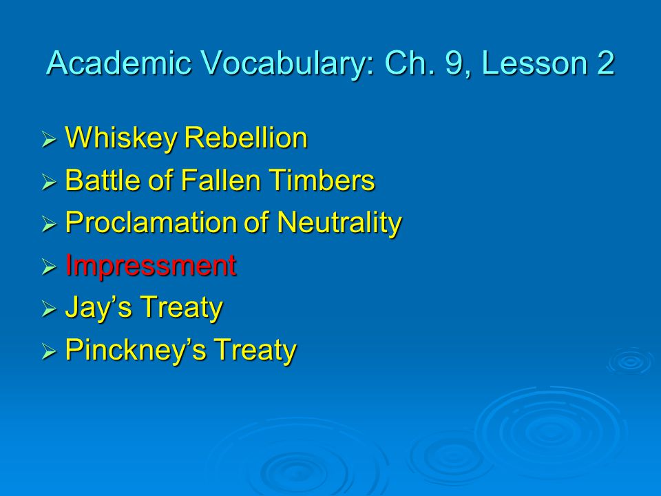 Academic Vocabulary: Ch. 9, Lesson 2