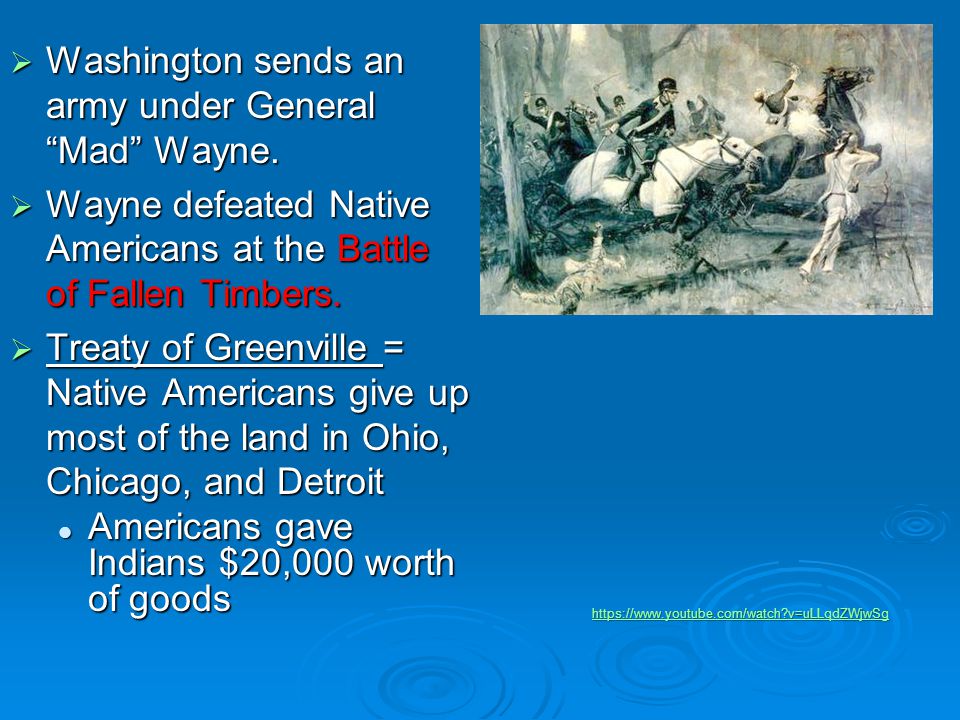 Washington sends an army under General Mad Wayne.