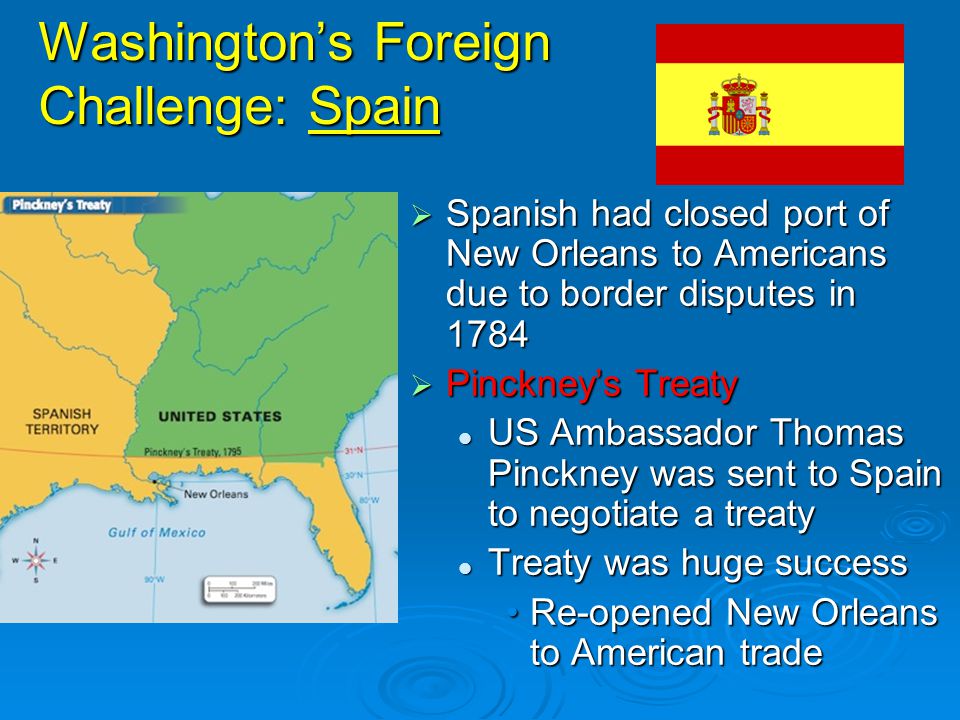 Washington’s Foreign Challenge: Spain