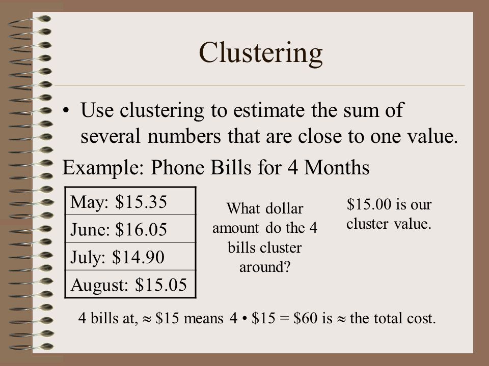 What dollar amount do the 4 bills cluster around