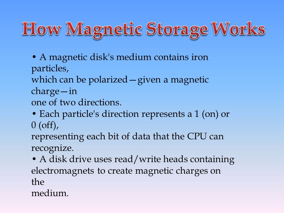 How Magnetic Storage Works