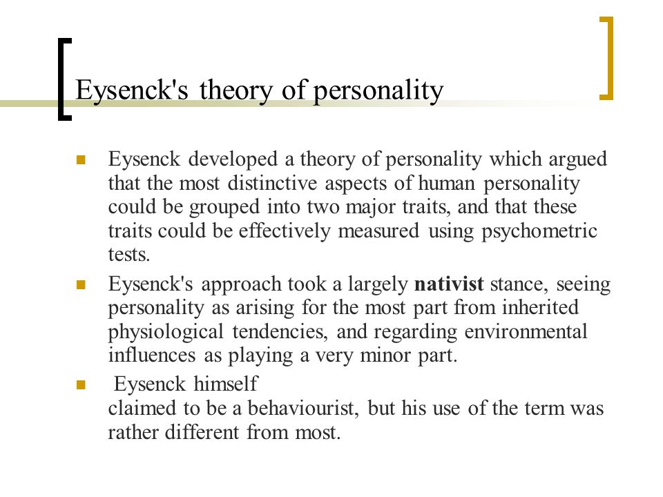 Theories of Personality - ppt video online download