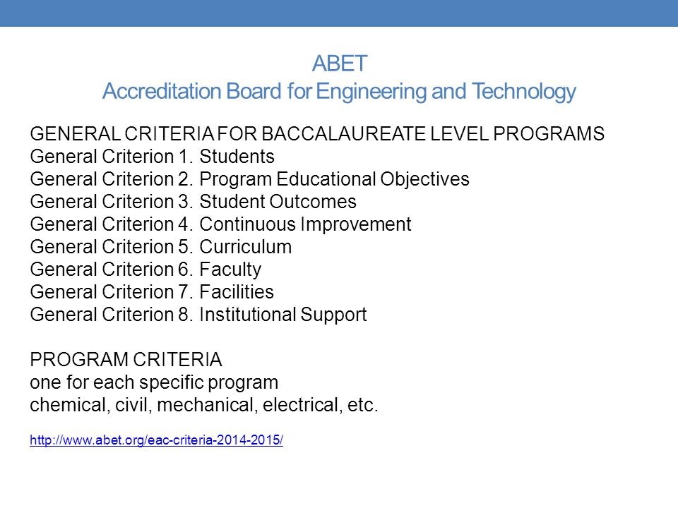 ABET Accreditation Board for Engineering and Technology