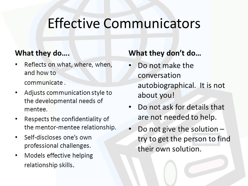 Effective Communicators