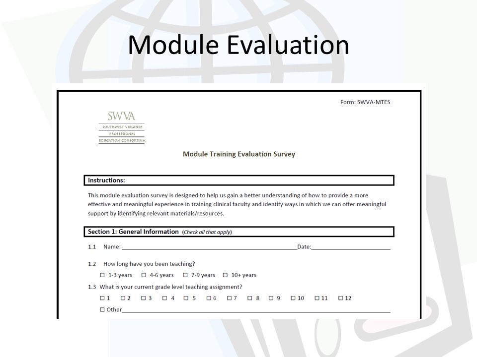 Module Evaluation