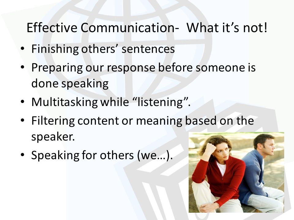 Effective Communication- What it’s not!