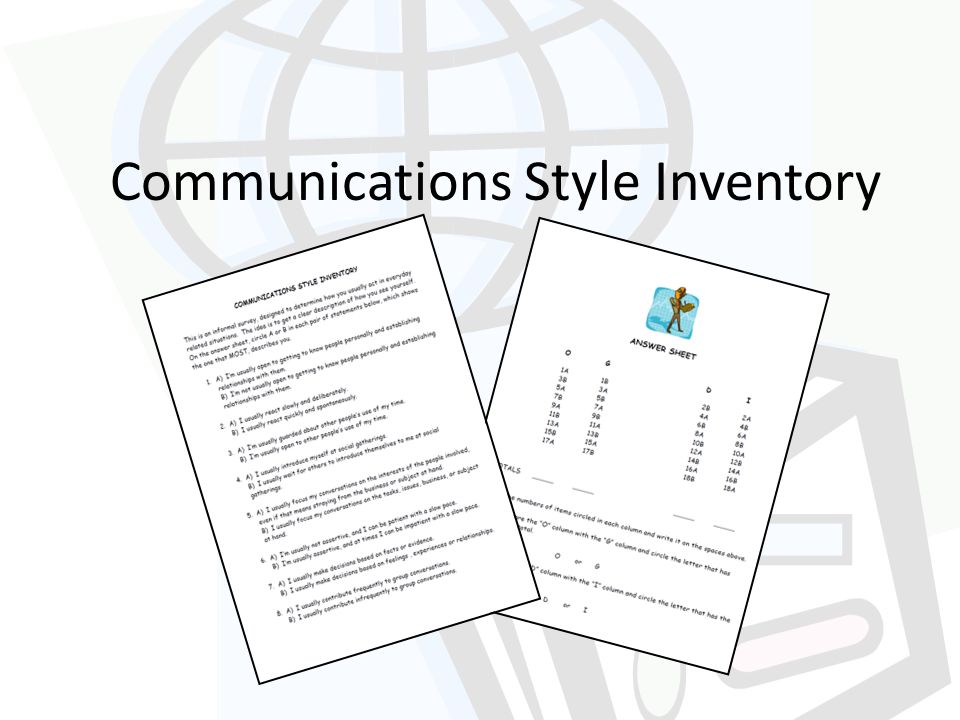 Communications Style Inventory