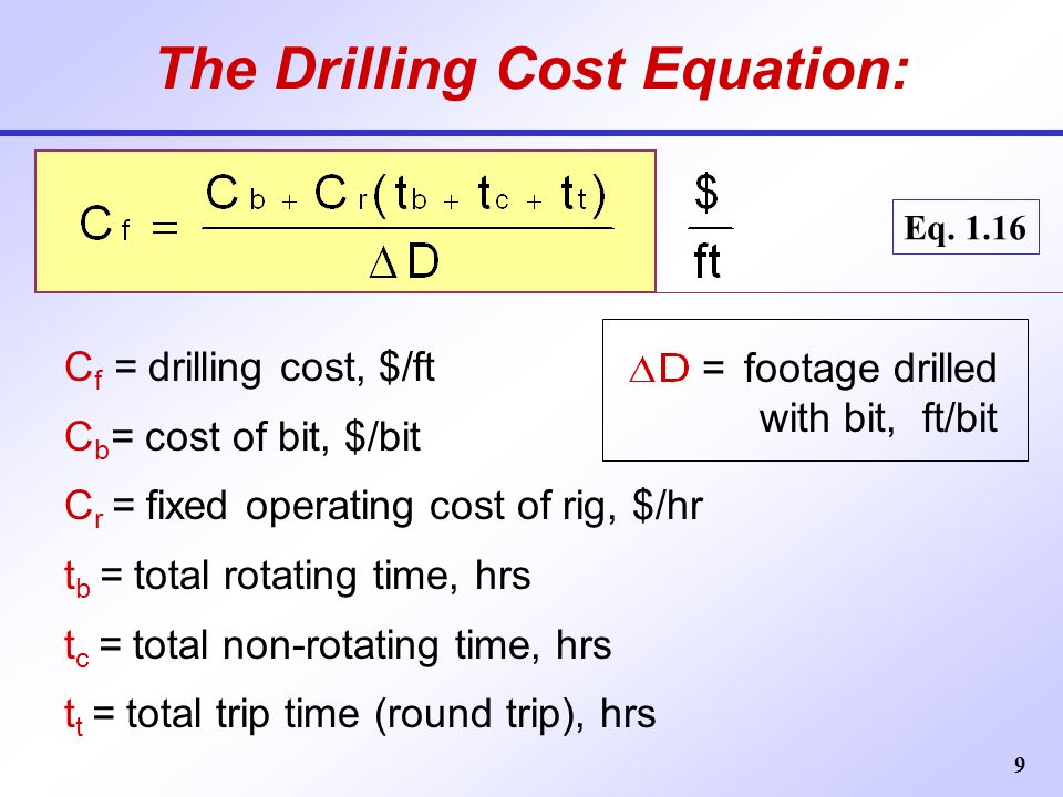 Lesson 4 Drilling Cost & Drilling Rate - ppt video online download
