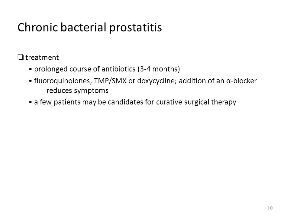 antibiotics for prostatitis doxycycline