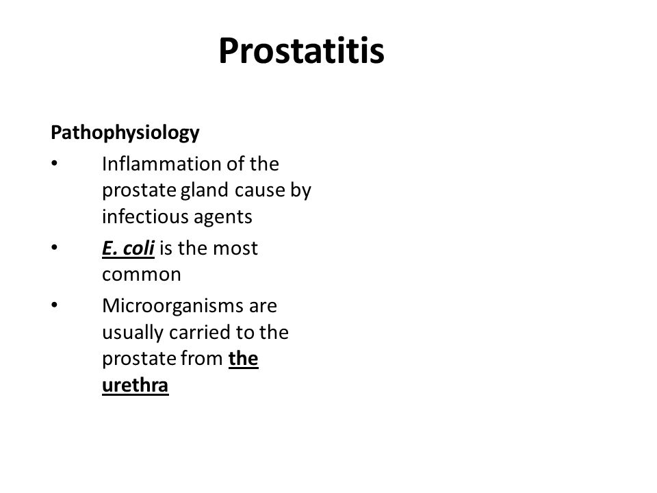 prostatitis pathophysiology ppt Lehet 19 éves prostatitis