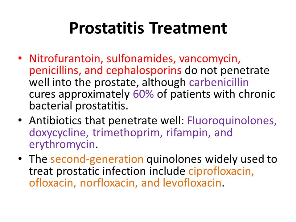 antibiotics for prostatitis doxycycline