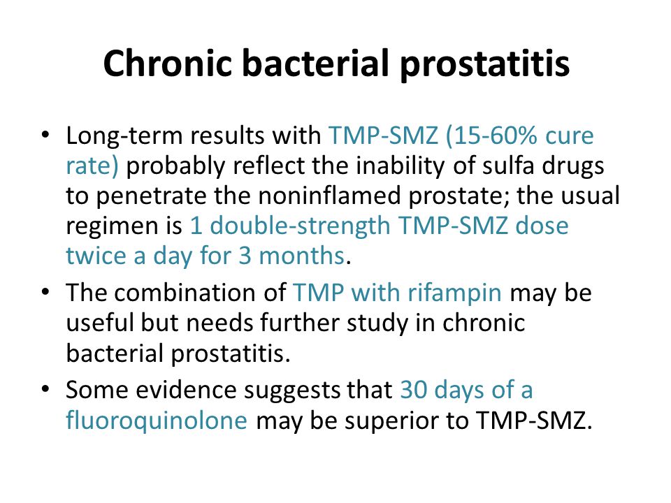 a prostatitis antibiotikumok esetében)