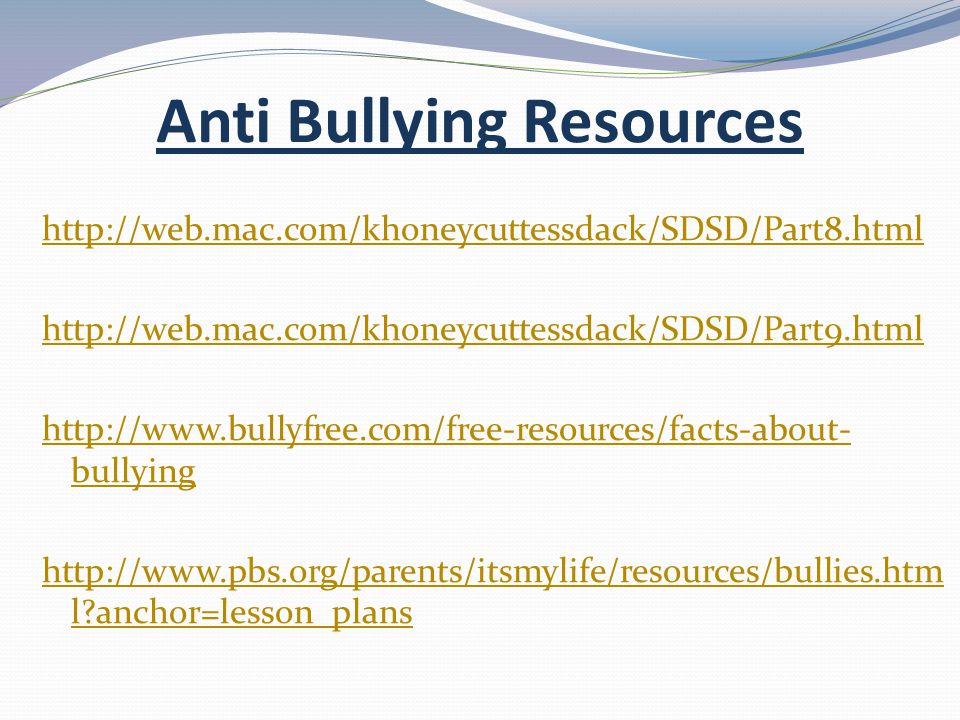 Anti Bullying Resources