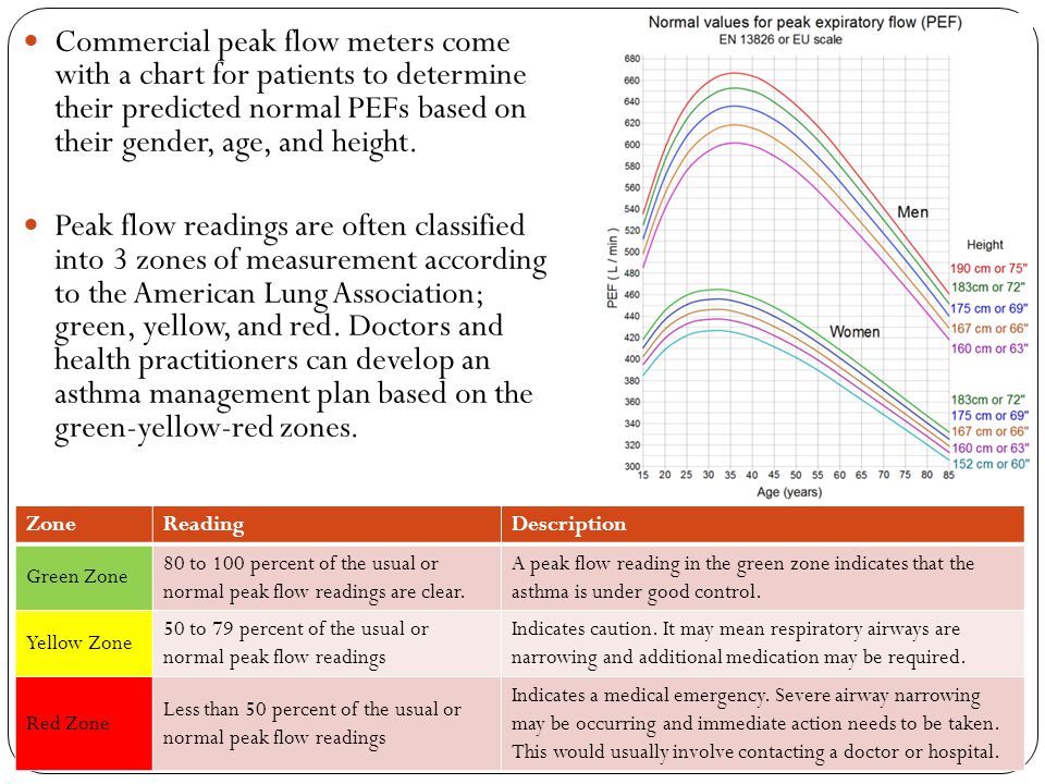 How To Read Peak Flow Meter Chart