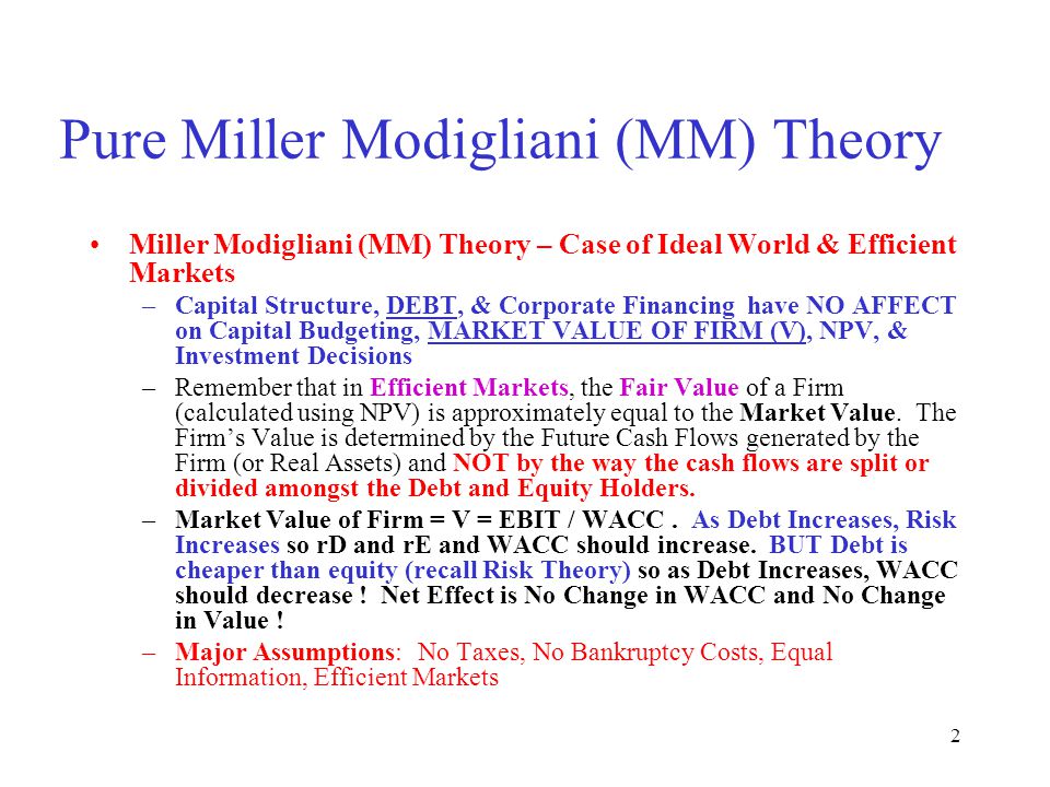 mm theory finance